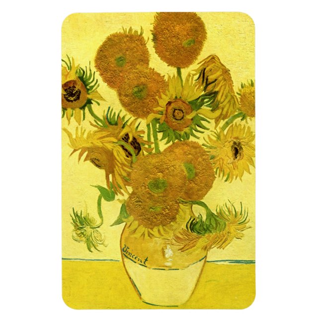 Magnet Flexible Sunflowers dans Vase Van Gogh Art (Vertical)