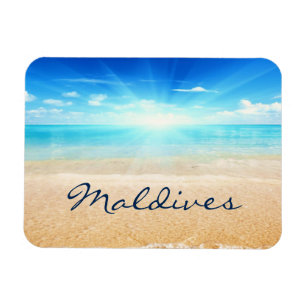 Magnet Flexible Sunrise de plage aux Maldives