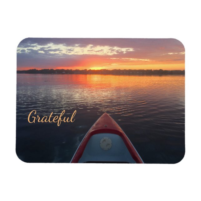 Magnet Flexible Sunrise Kayak Gratitude (Horizontal)