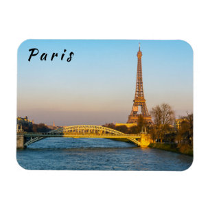 Magnet Flexible Sunset on Eiffel tower and Pont Rouelle - Paris