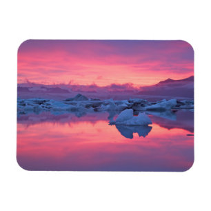 Magnet Flexible Sunset Over the Jokulsarlon Glacier Lagoon