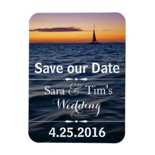 Magnet Flexible Sunset Sail Nautical Enregistrer la date