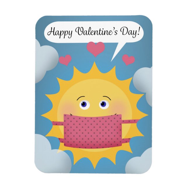 Magnet Flexible Sunshine Heureuse Sainte-Valentin dans le masque d (Vertical)