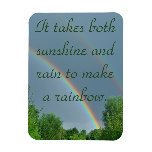 Magnet Flexible Sunshine & Rain fait un proverbe arc-en-ciel (Vertical)