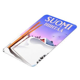 Magnet Flexible Suomi Hiihtää (Finlande pour skier)