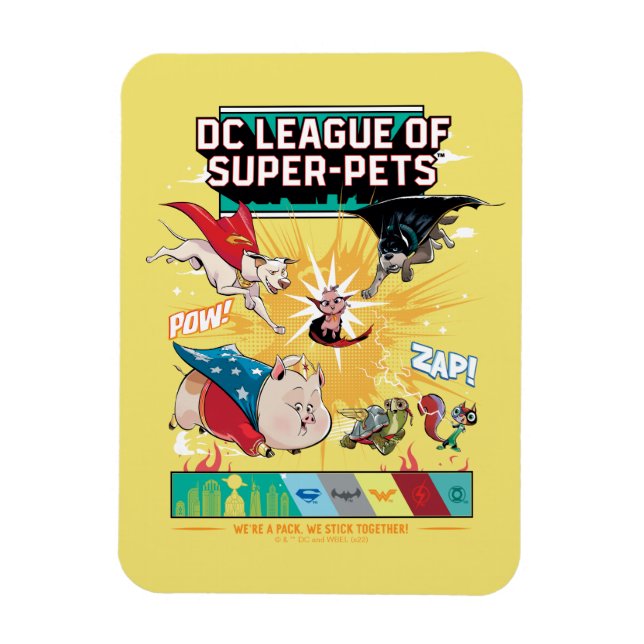 Magnet Flexible Super-Animaux : Nous sommes un pack, nous nous bat (Vertical)