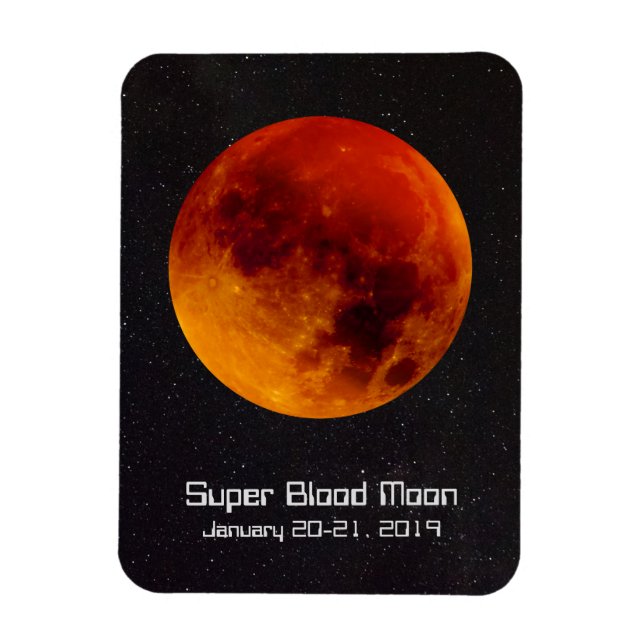 Magnet Flexible Super Blood Moon Eclipse 2019 (Vertical)