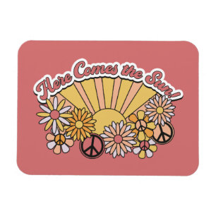 Magnet Flexible Super rétro   Voici le graphique Vintage du soleil