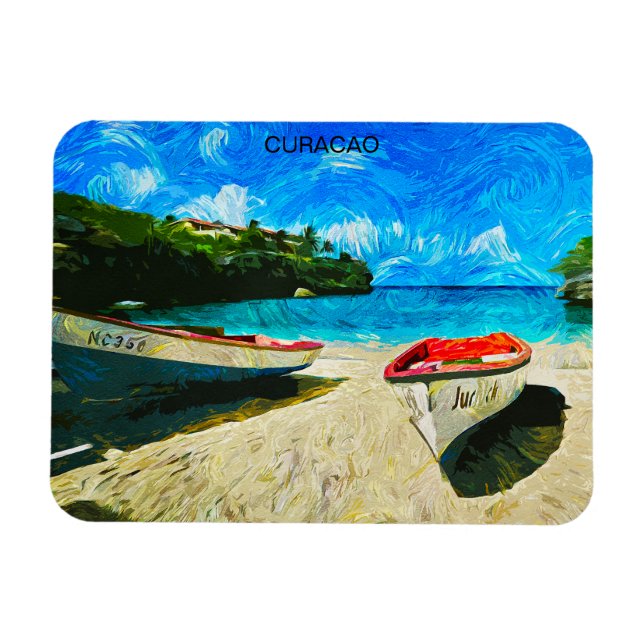 Magnet Flexible Superbe Curacao Paysage Des Îles Tropicales (Horizontal)
