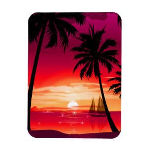 Magnet Flexible Superbe Sunset & Sailboat de Shimmery Island