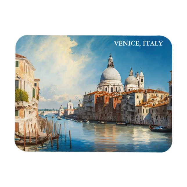 Magnet Flexible Superbe Venise Italie Vue Gondola (Horizontal)