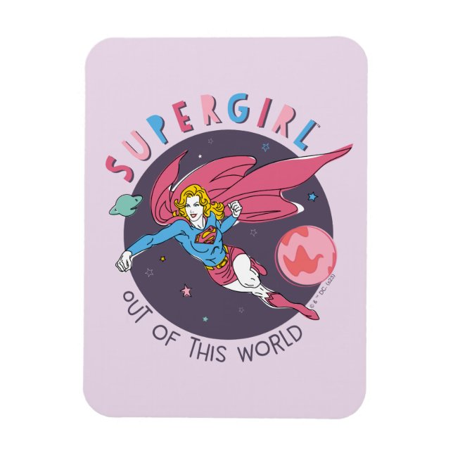 Magnet Flexible Supergirl Flying Upwards Illustration (Vertical)