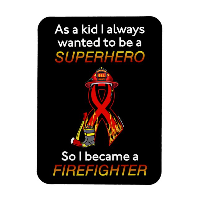 Magnet Flexible SUPERHERO...Pompier (Vertical)