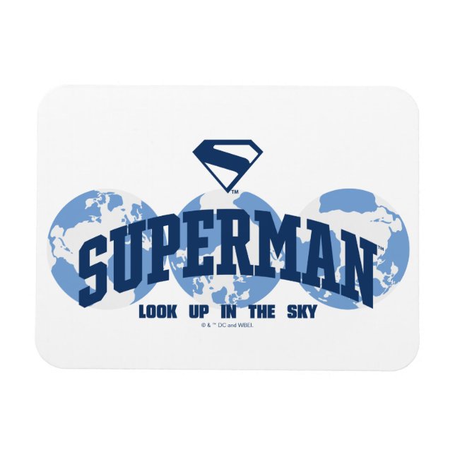 Magnet Flexible Superman dans le monde (Horizontal)
