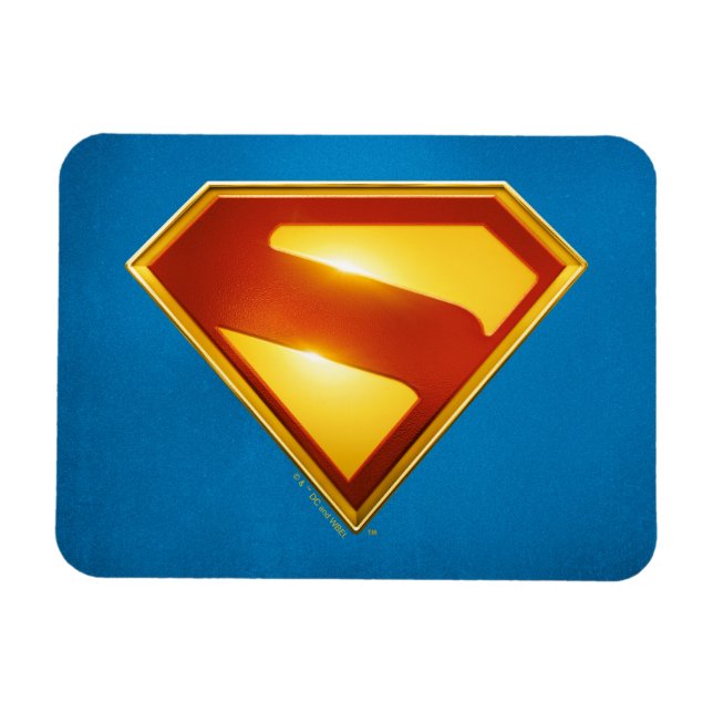 Magnet Flexible Superman Golden S Shield brillance (Horizontal)