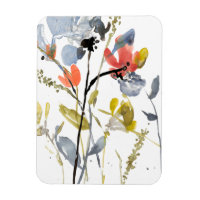 Superposition de fleurs - Aquarelle Fleurs et tige
