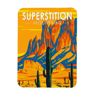 Magnet Flexible Superstition Montagnes Arizona Vintage