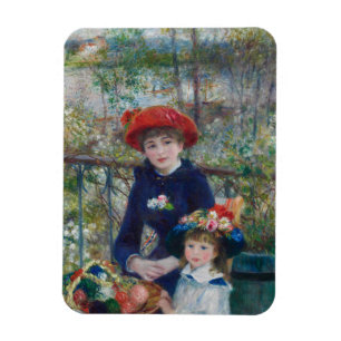 Magnet Flexible Sur la terrasse, portrait impressionniste, Renoir