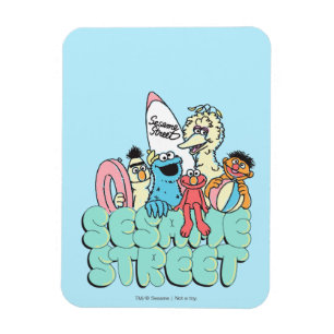 Magnet Flexible surf Vintage Sesame Street des années 90