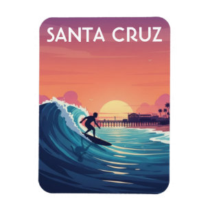 Magnet Flexible Surfeur à Santa Cruz Californie Voyage
