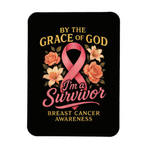 Magnet Flexible Survivante du cancer du sein par la grâce de Dieu