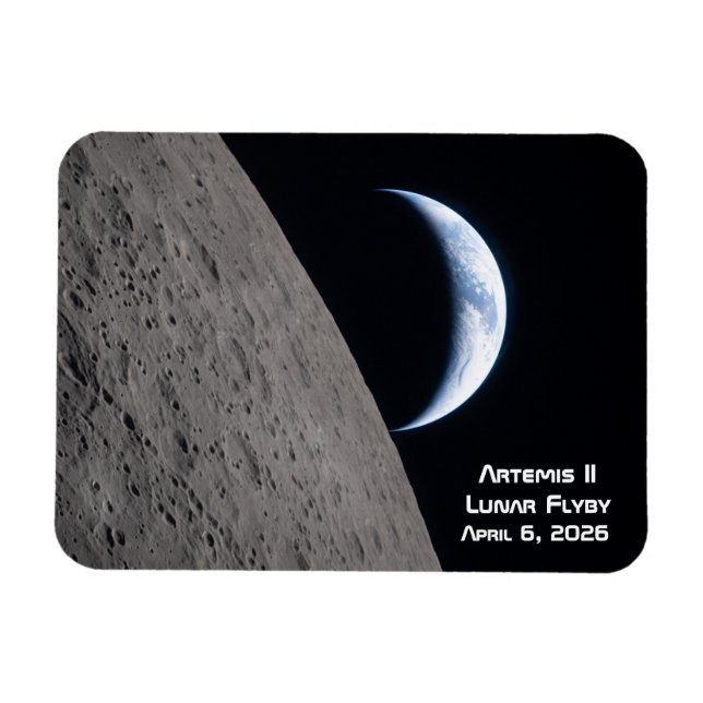 Magnet Flexible Survol lunaire Artemis II (Horizontal)