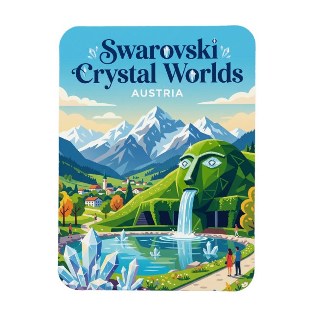 Magnet Flexible Swarovski Crystal Worlds Autriche (Vertical)