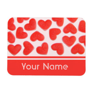 Magnet Flexible Sweet Hearts rose 'nom' aimant premium