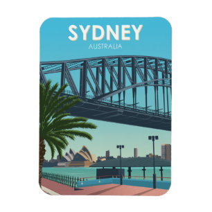 Magnet Flexible Sydney Harbour Australie Vintage voyage