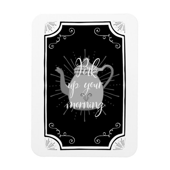 Magnet Flexible Symbole de cuisine antique au café amusant (Vertical)