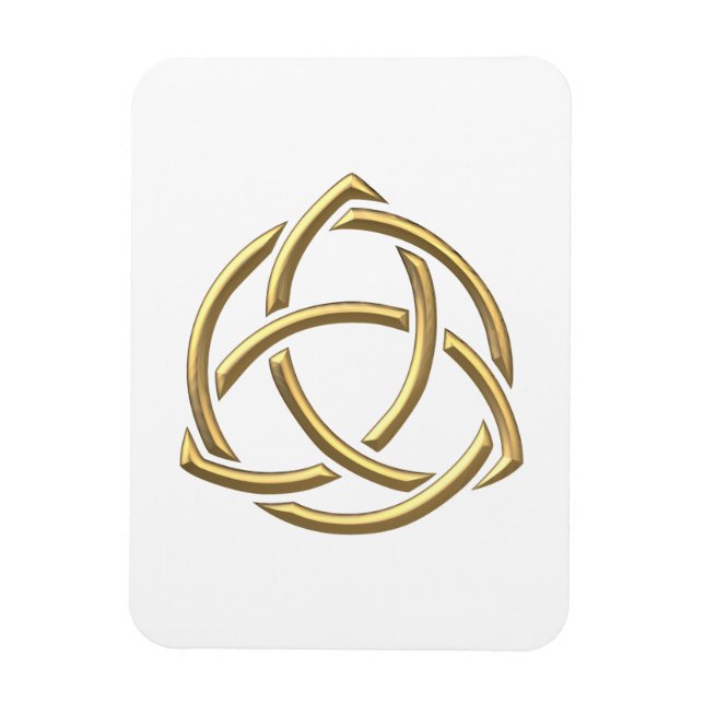 Magnet Flexible Symbole de la Sainte Trinité "3D" d'or 2 (Vertical)