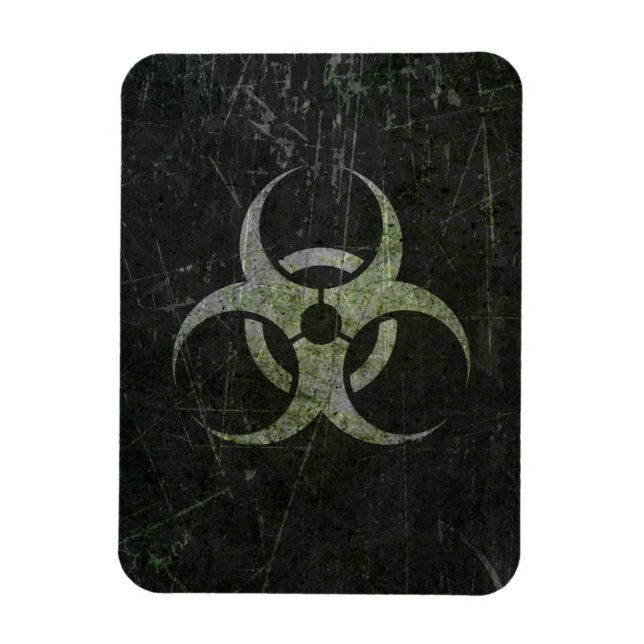 Magnet Flexible Symbole de risque biologique grippé et usé (Vertical)