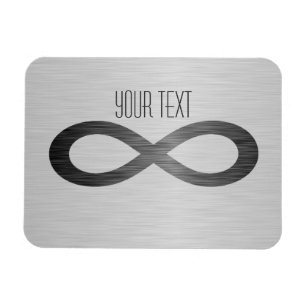 Magnet Flexible Symbole d'infini sur la texture métallique de Faux