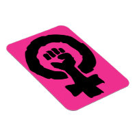 Symbole féminin universel Main solidaire Hot Pink