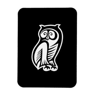 Magnet Flexible Symbole hibou blanc