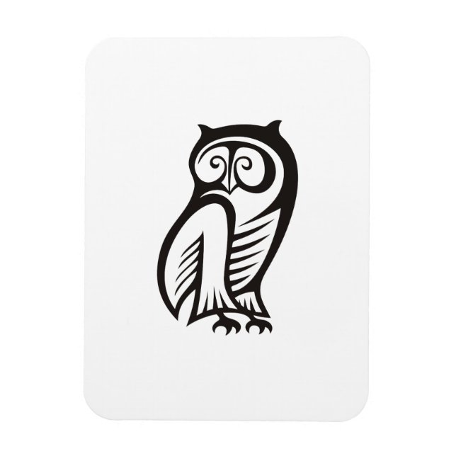 Magnet Flexible Symbole hibou noir (Vertical)