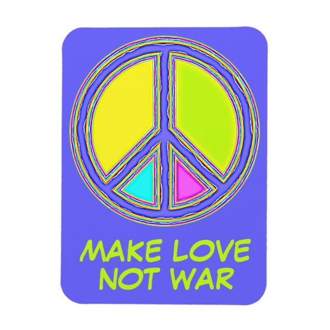 Magnet Flexible Symbole PAIX avec des couleurs remplies (Vertical)