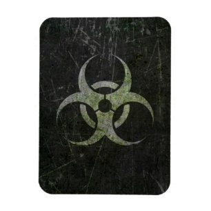 Magnet Flexible Symbole rayé et porté de Biohazard