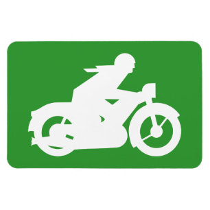Magnet Flexible Symbole Silhouette Motorbiker