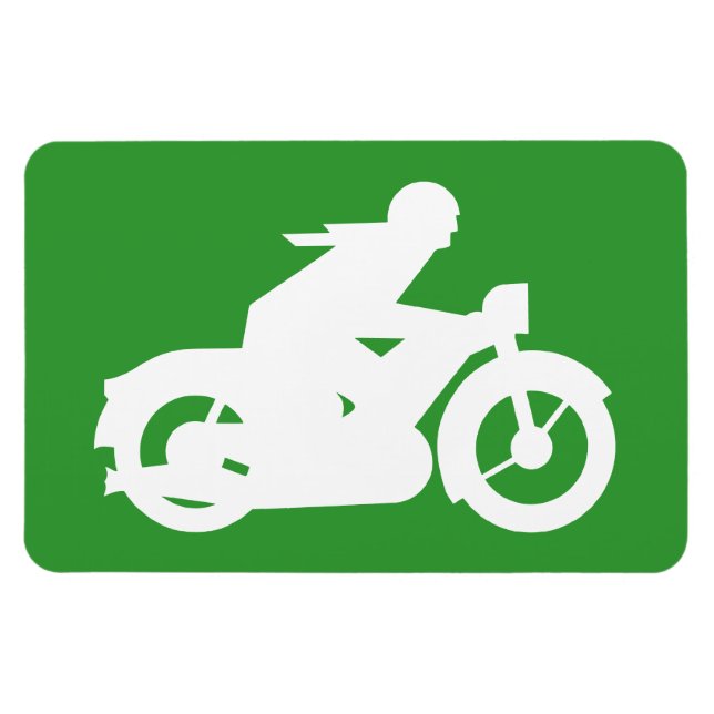 Magnet Flexible Symbole Silhouette Motorbiker (Horizontal)