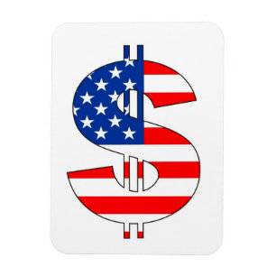 Magnet Flexible symbole usa dollar signe argent