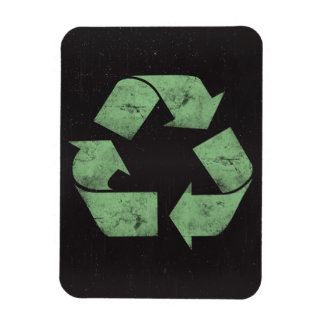 Magnet Flexible Symbole vintage de recyclage de grunge