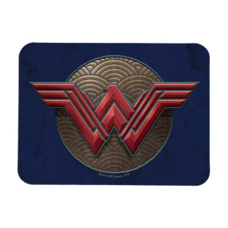 Magnet Flexible Symbole Wonder Woman sur les cercles concentrés