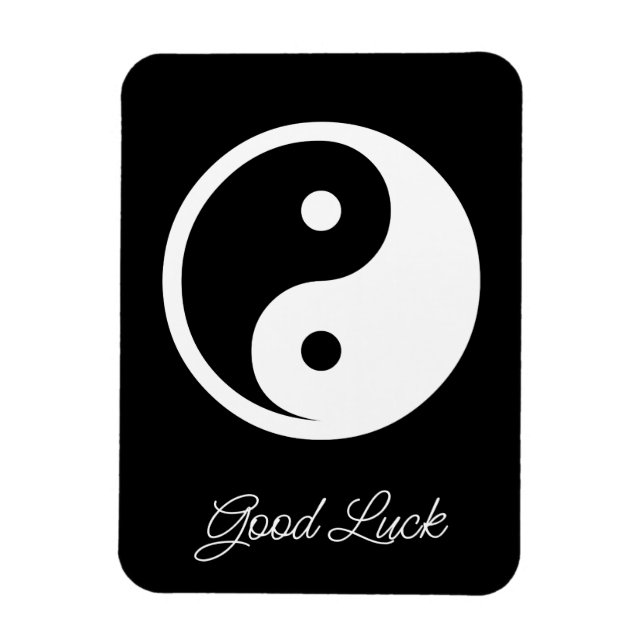 Magnet Flexible Symbole Yin Yang - tatouage solide design 2 (Vertical)