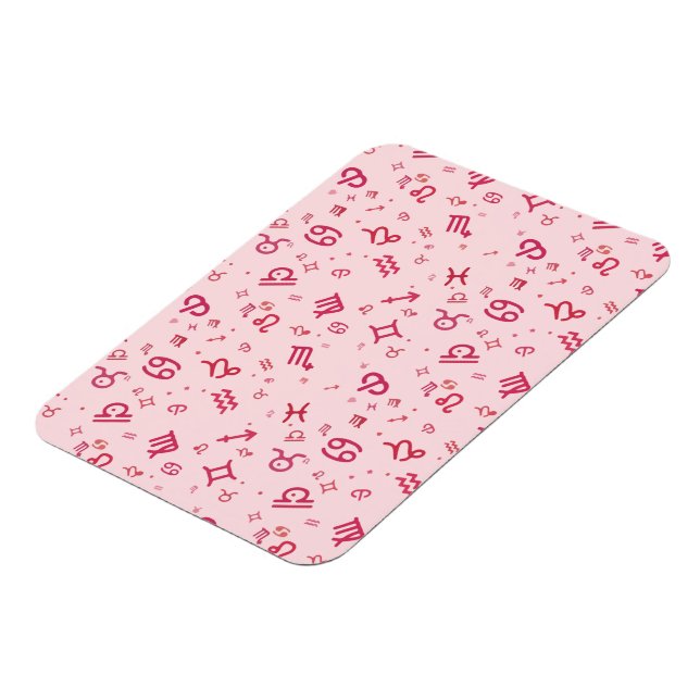 Magnet Flexible SYMBOLE Zodiaque Astrologie Rose (Côté Gauche)