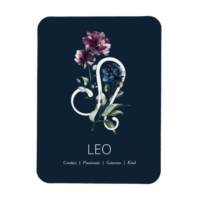 Magnet Flexible SYMBOLE Zodiaque Floral Moderne (Vertical)