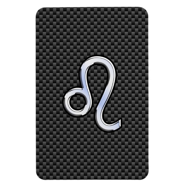 Magnet Flexible Symbole Zodiaque Leo d'argent sur l'impression de  (Vertical)