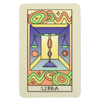SYMBOLE Zodiaque Libra Art Abstrait Vintage