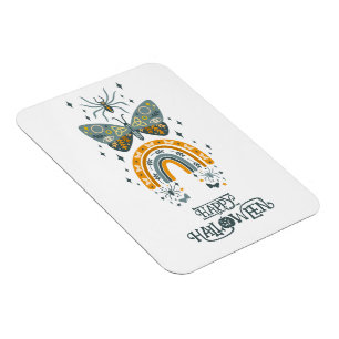 Magnet Flexible Symboles de la vibe d'Halloween éffrayante - Happy