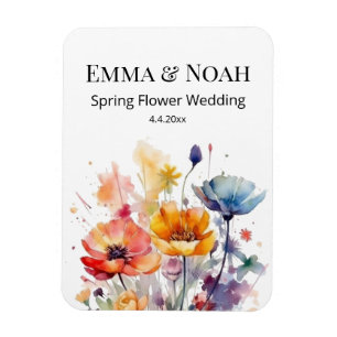 Magnet Flexible Symphonie fleur sauvage : Aquarelle de printemps c
